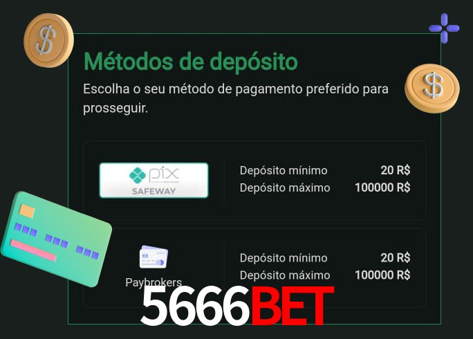 O cassino 5666bet oferece uma grande variedade de métodos de pagamento